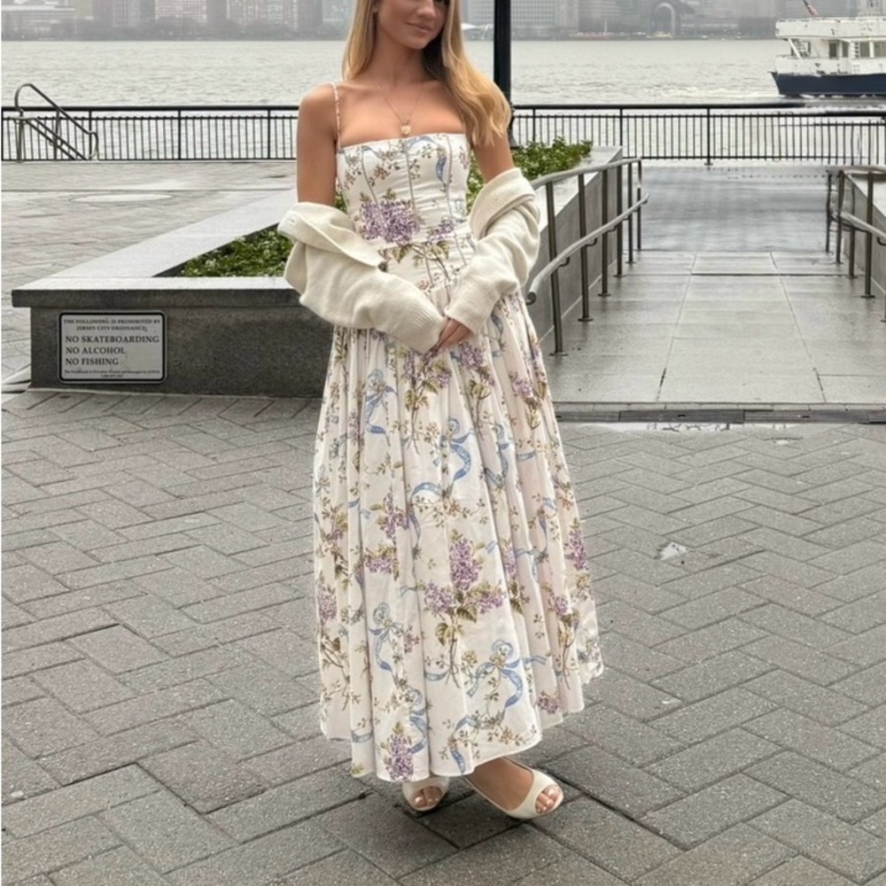 House of CB White Floral Maxi Dress